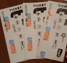 Paris Metro tickets