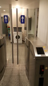 bathroom gate at Brussels Midi